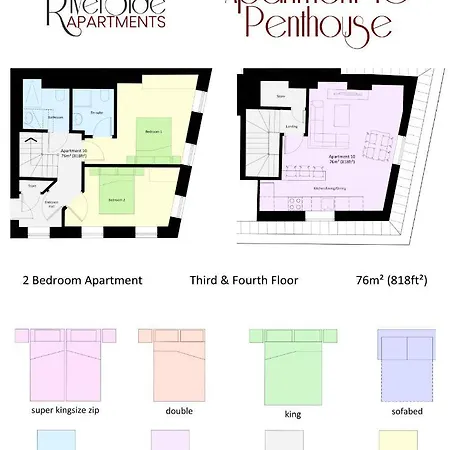 別荘 10 Penthouse 2 Bedrooms, Sleeps X 4